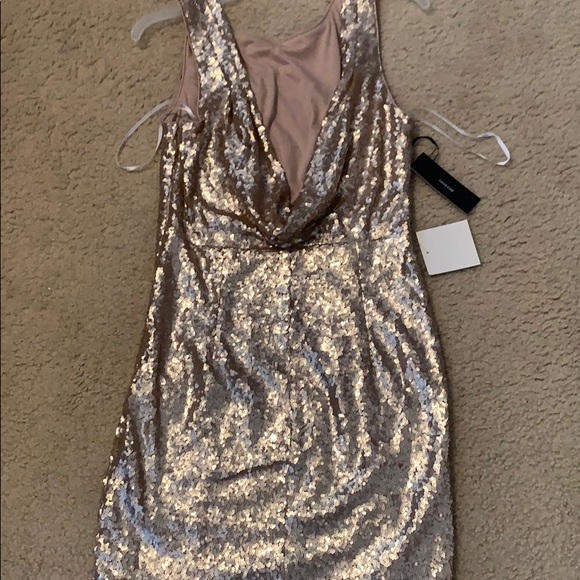 Lulus Gold Sequin Mini Dress - Picture 2 of 2